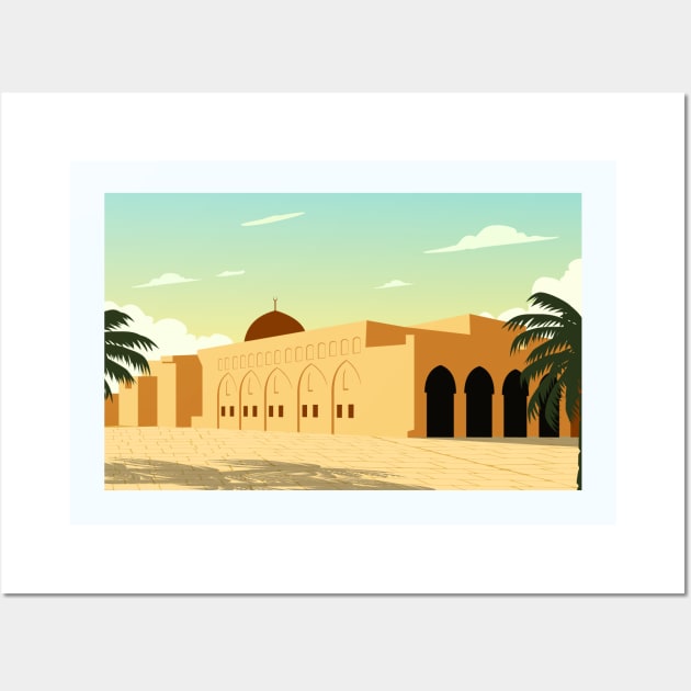 Al Aqsa Mosque in Jerusalem Wall Art by digambarin